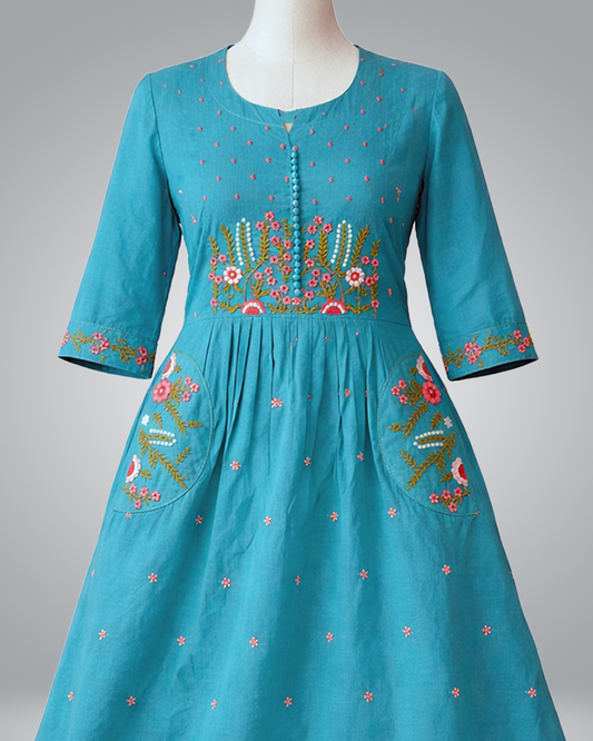 Chanderi Bloom Tunic