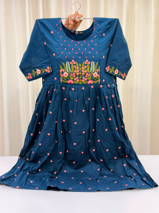Mul Cotton Feeding Dress | Pocket