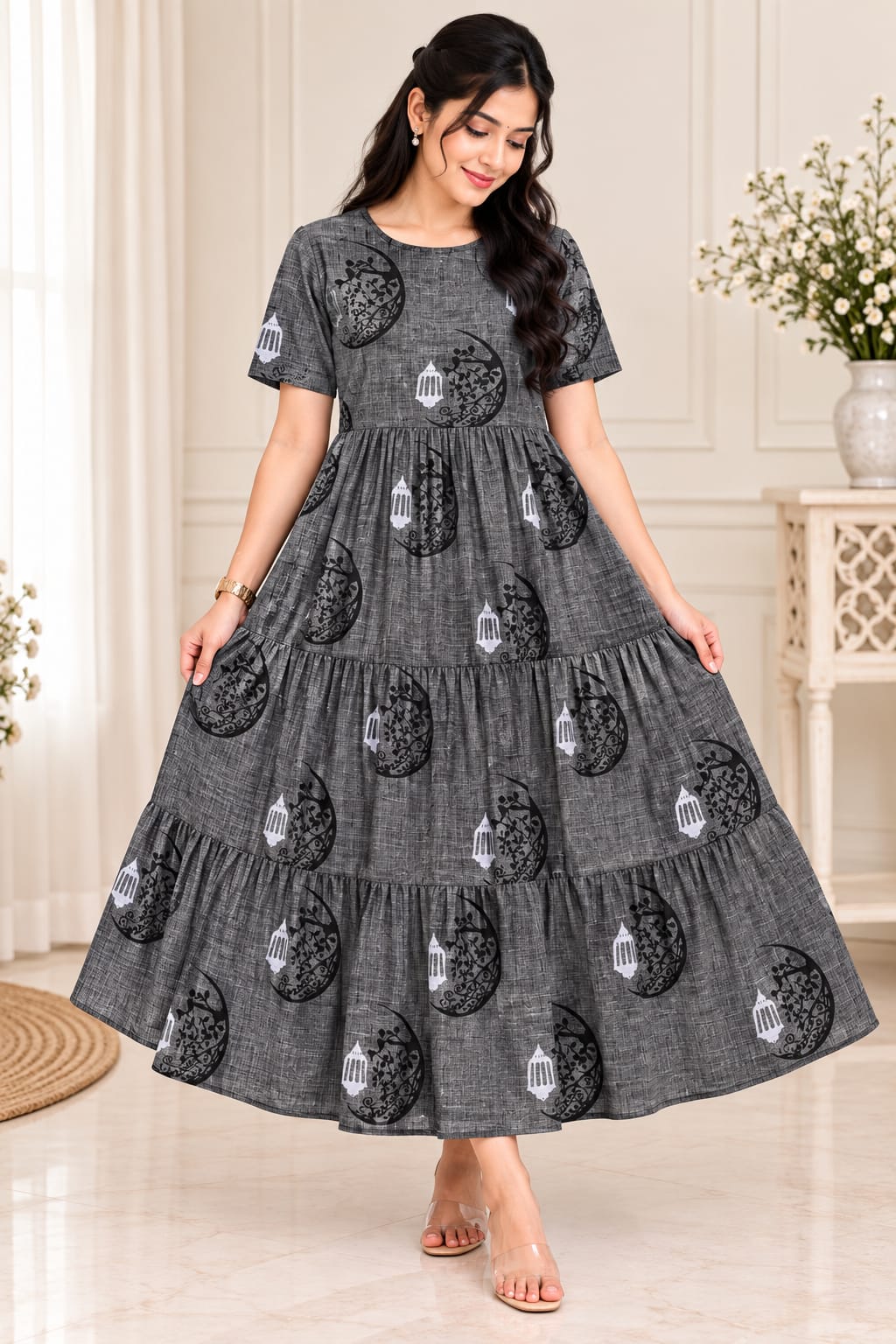 Pure Mangalagiri Cotton Frock | Women's Cotton Dress