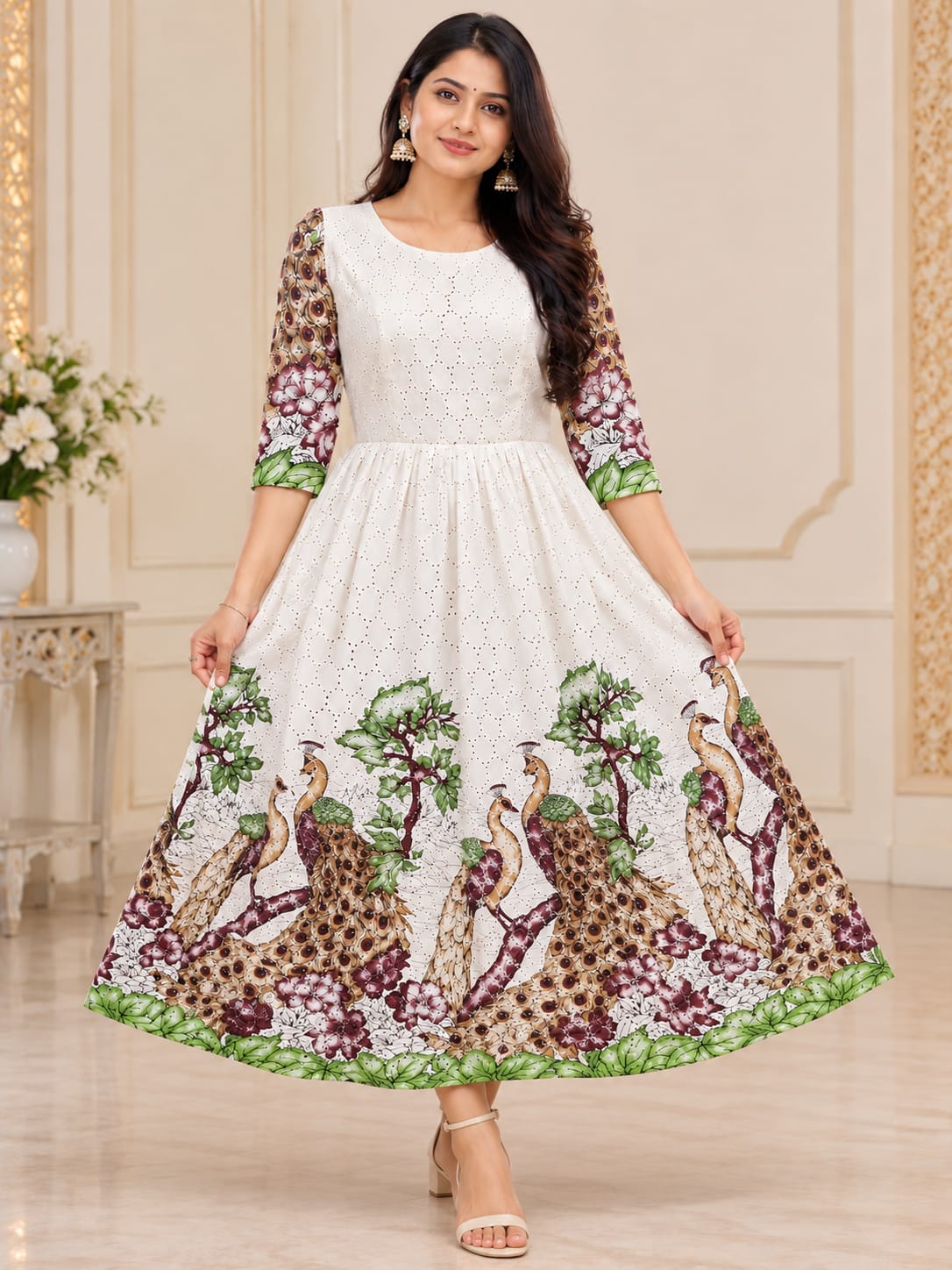 🦚✨ AKOBA PEACOCK THEME FROCK ✨🦚