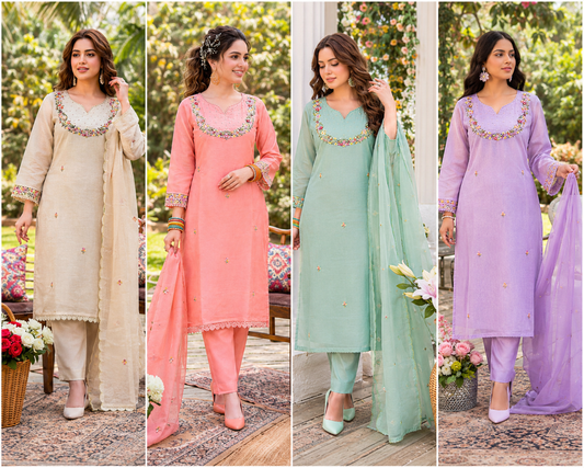 Mal Chenderi | 3 Pc's Set | Pastle Colour