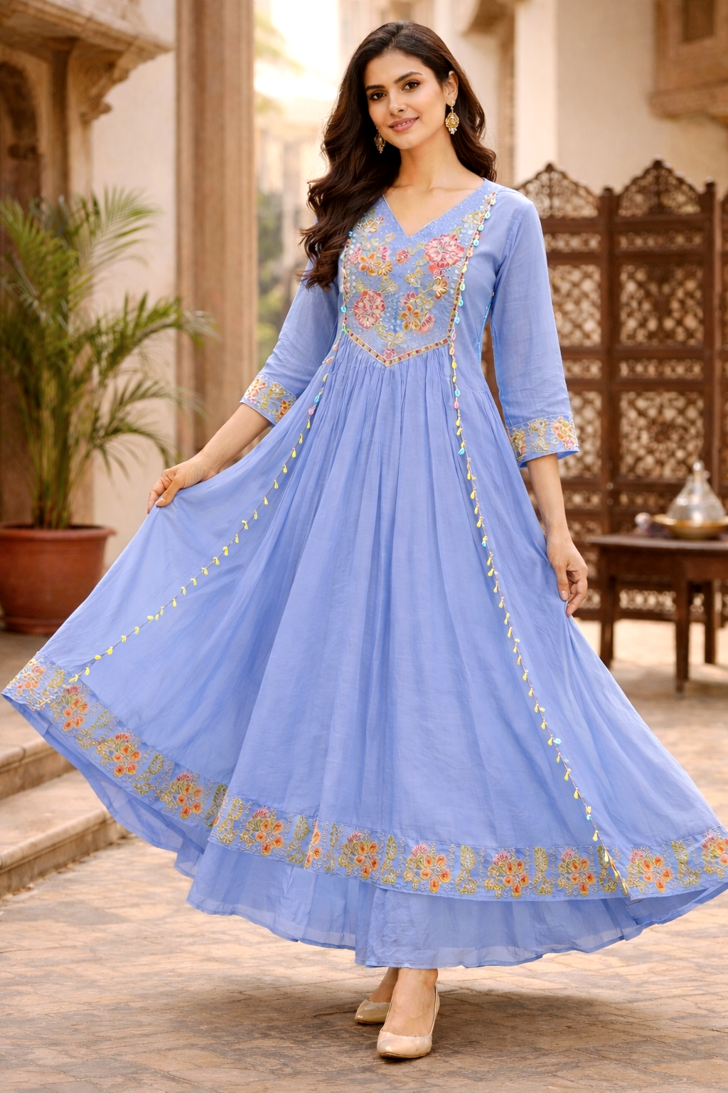 Mal chenderi Knot work frock