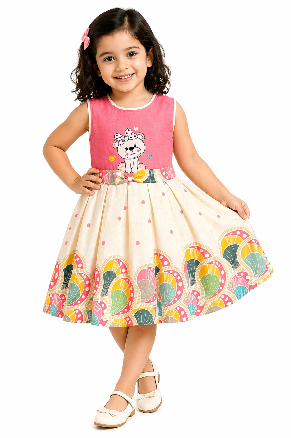 Teddy Design Girls Frocks | 3 To 7 Years | Girls