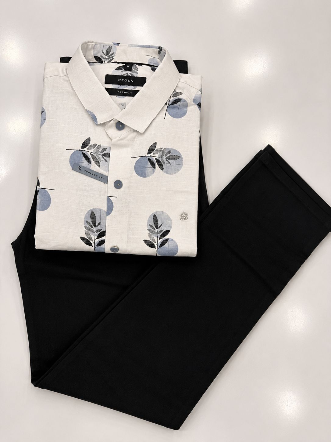 Men’s Abstract Botanical Print Shirt & Trouser Combo Set | 1300/- (Sizes M–XXL)