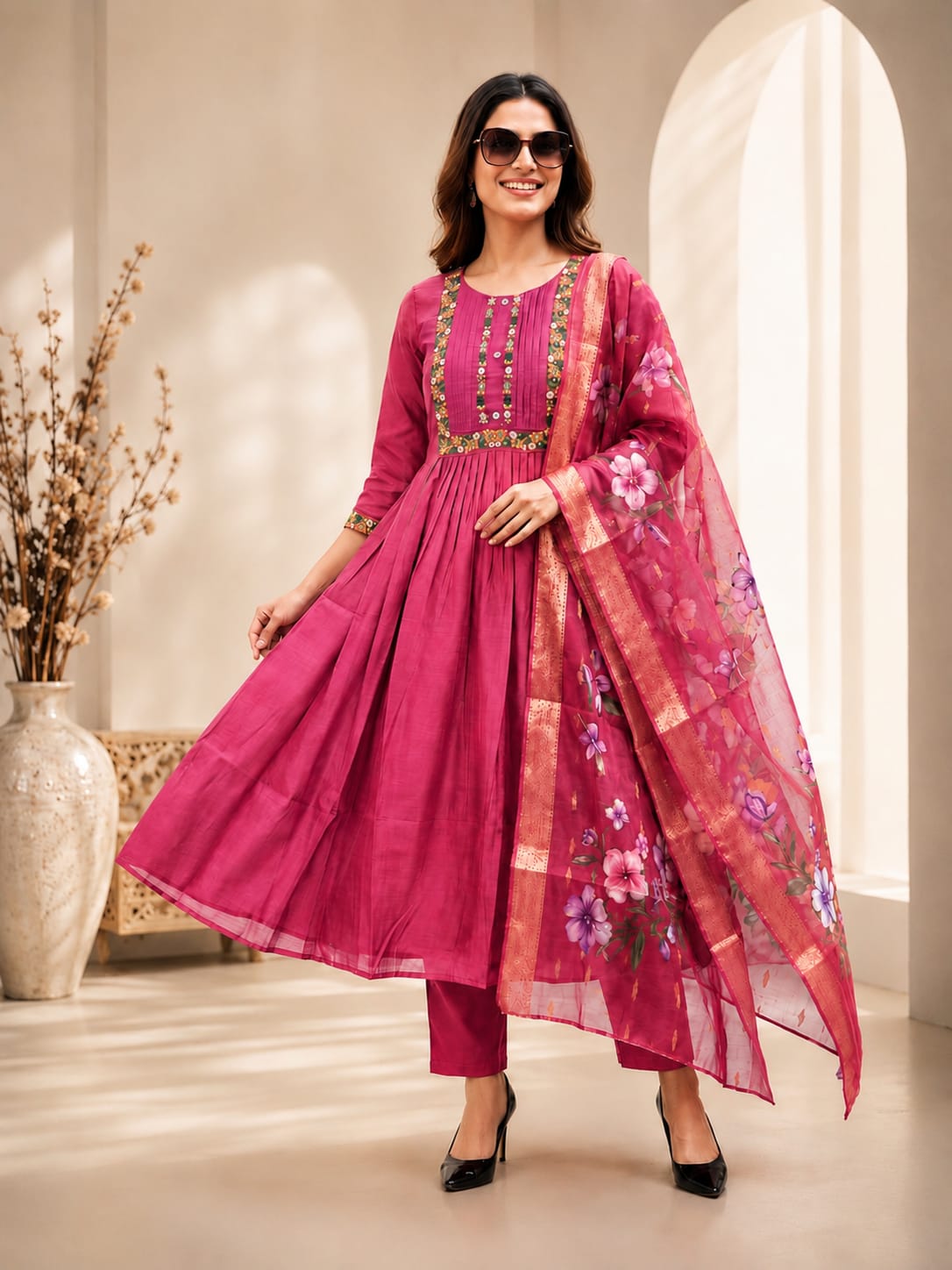 ๐ฅ Ashada Bumper Sale | Premium Roman Silk 3 Pcs Suit Set | Free Shipping | โน899