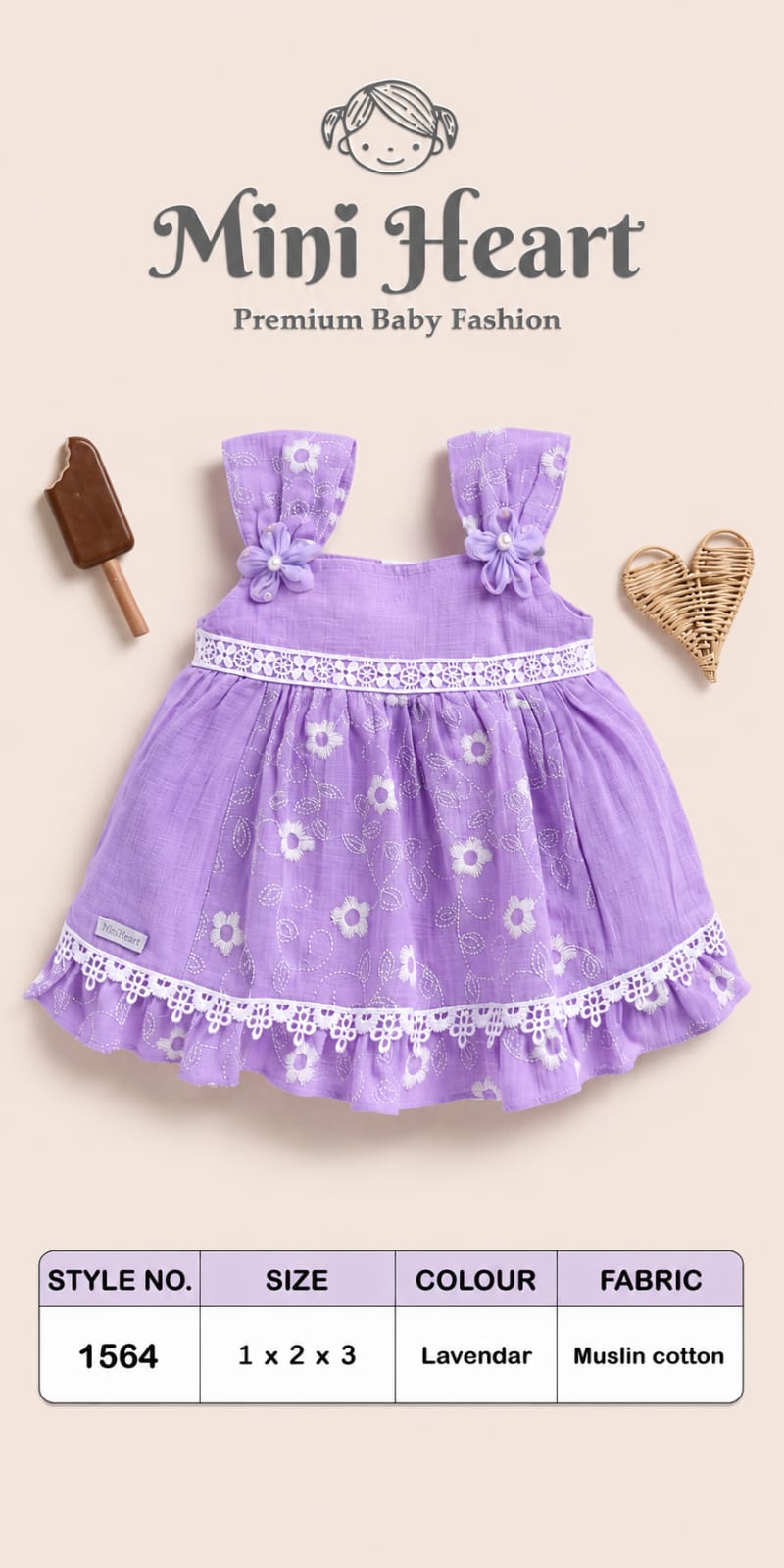 Best Kids Wear in Vijayawada - Beautiful Newborn Baby Girl Cotton Frock | Like N Like