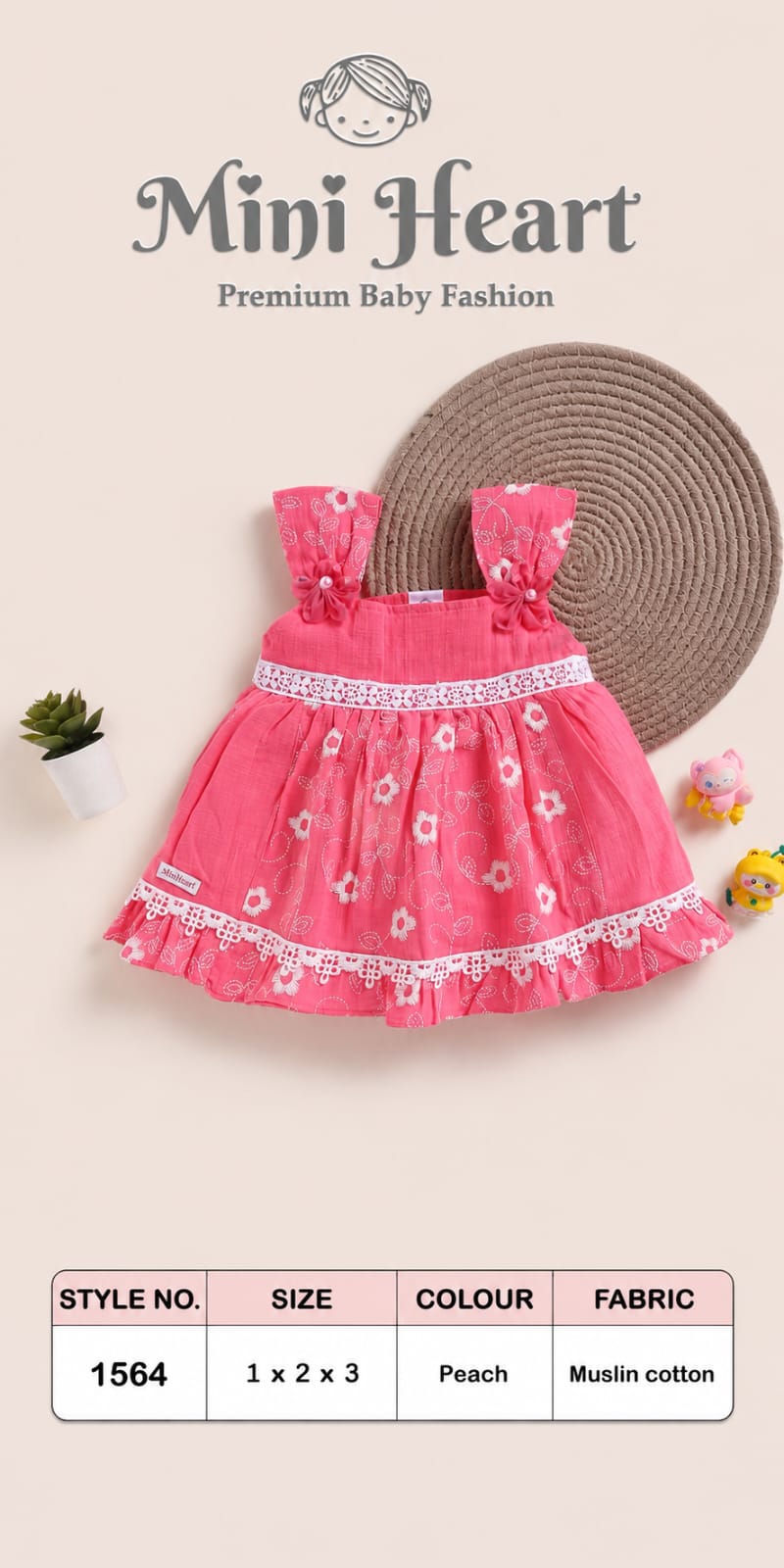 Best Kids Wear in Vijayawada - Beautiful Newborn Baby Girl Cotton Frock | Like N Like