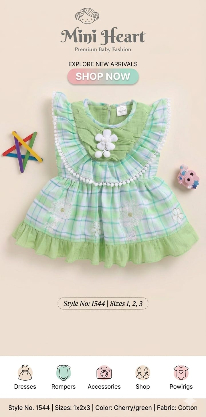 Like N Like - Soft Cotton Baby Girl Birthday Party Wear Frock (6-18M)