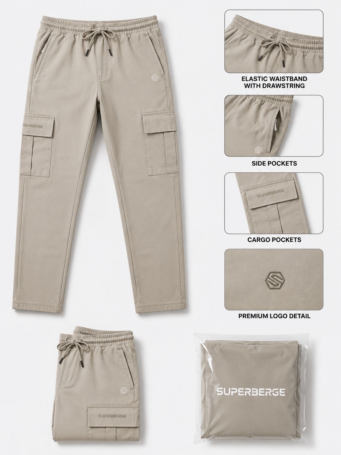 Buy Premium Men Cargo Track Pants Online | Like n Like