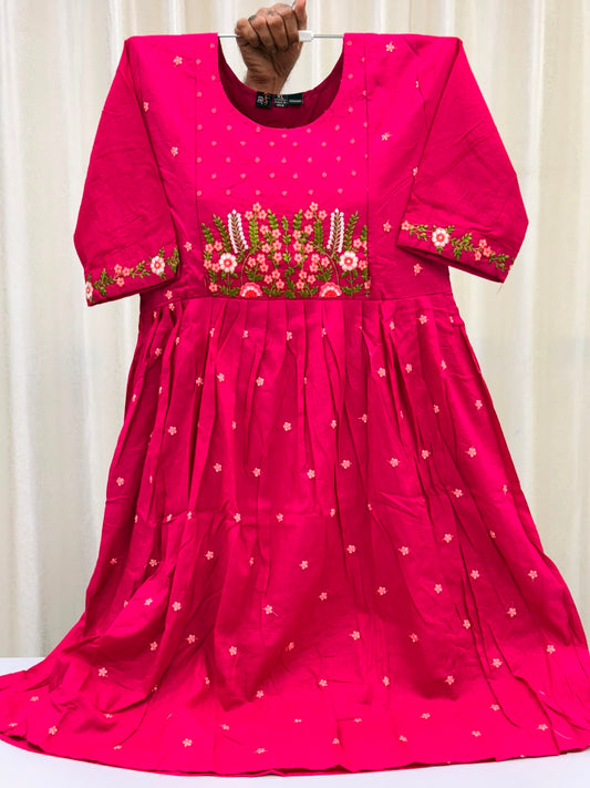 Mul Cotton Feeding Dress |  Pocket