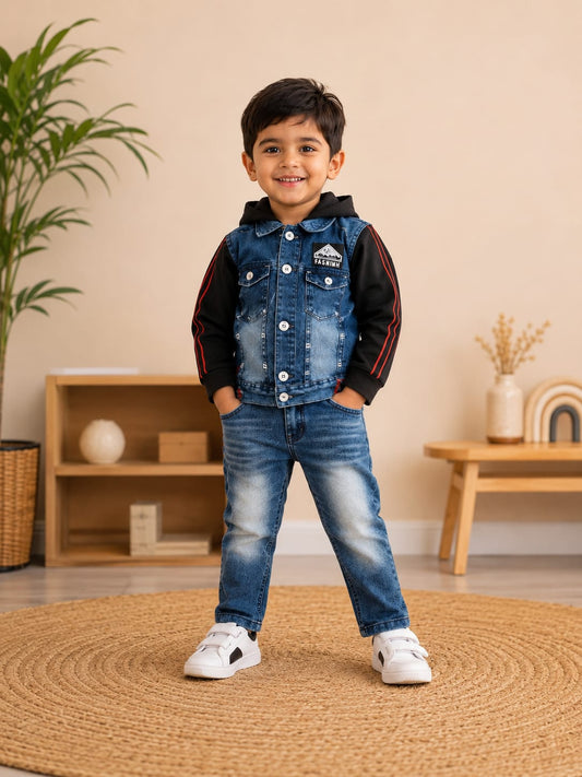 Boys Denim Jacket & Jeans Set for Kids (2-3 Years) – Blue | Like N Like Showroom Vijayawada