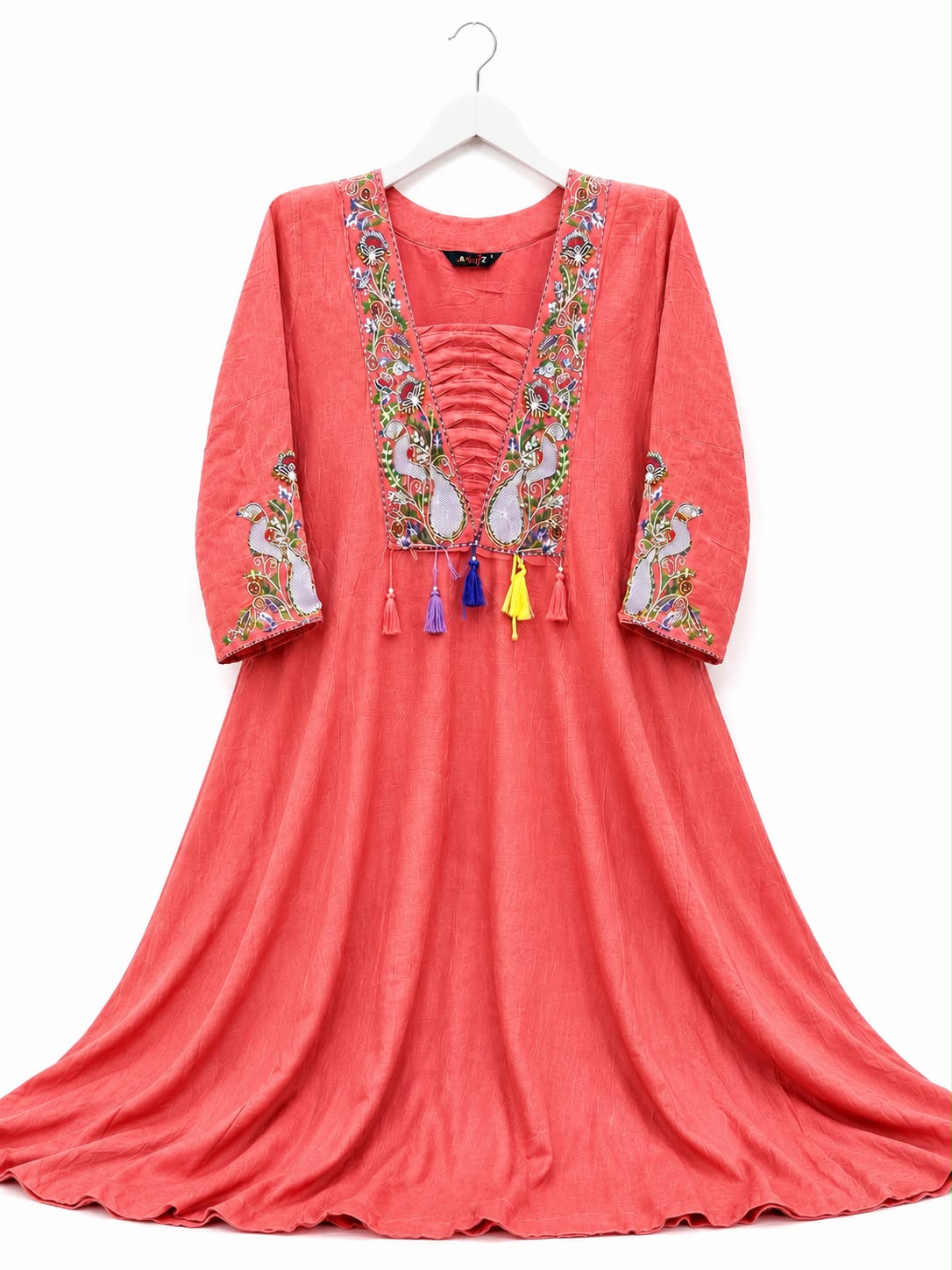 Pre Ashadam Sale ✨ | Mal Chanderi Frocks 💜 Flared Anarkali Dress