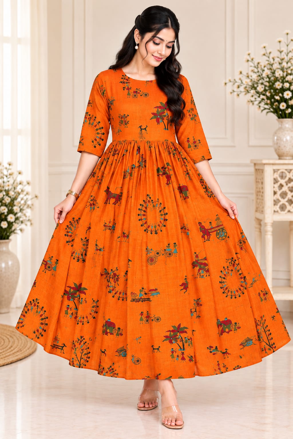 PURE MANGALAGIRI COTTON FROCKS