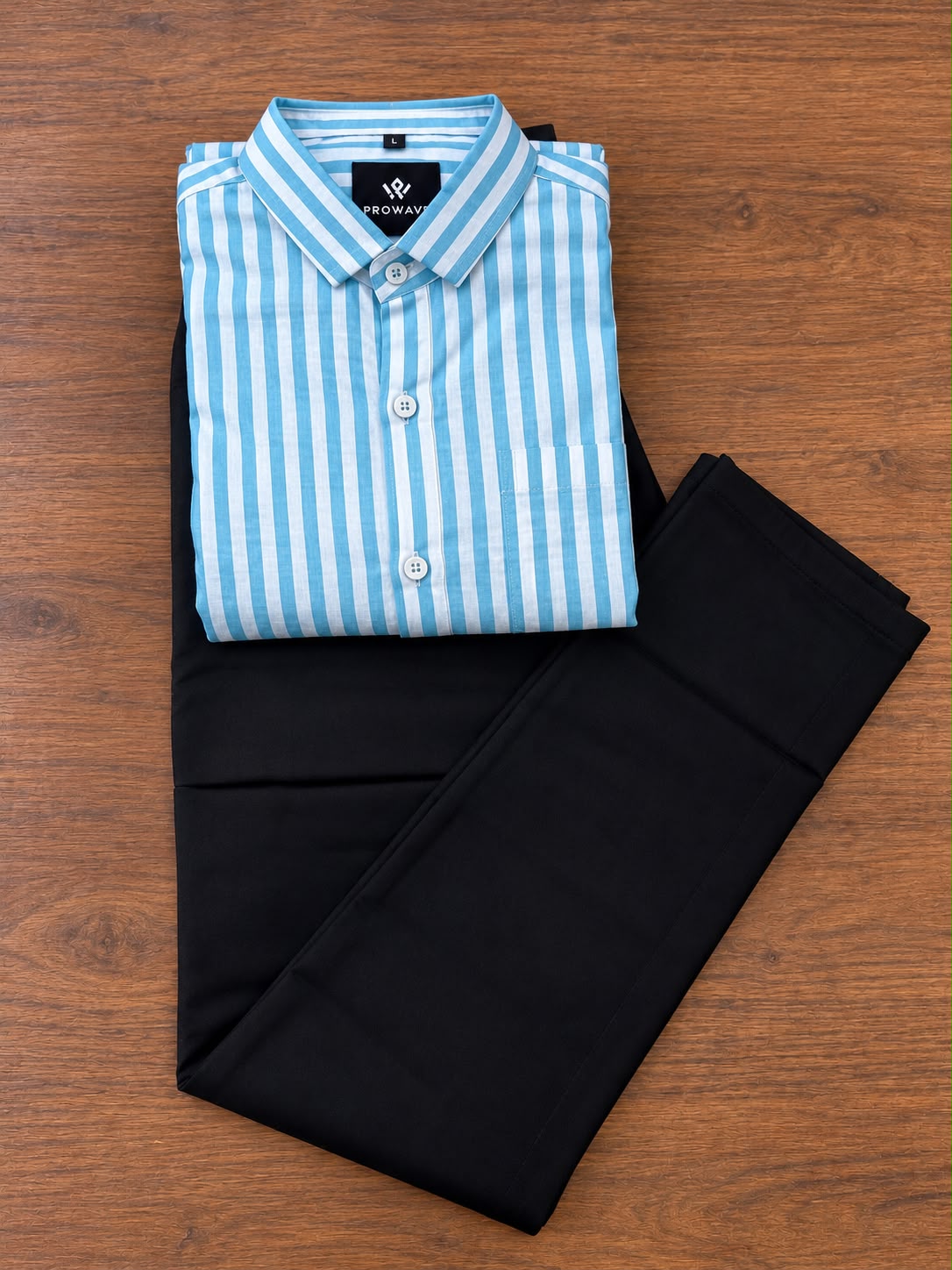 Men Pure Linen Stripes Shirt and Cotton Pant Combo Set | Casual & Party Wear
