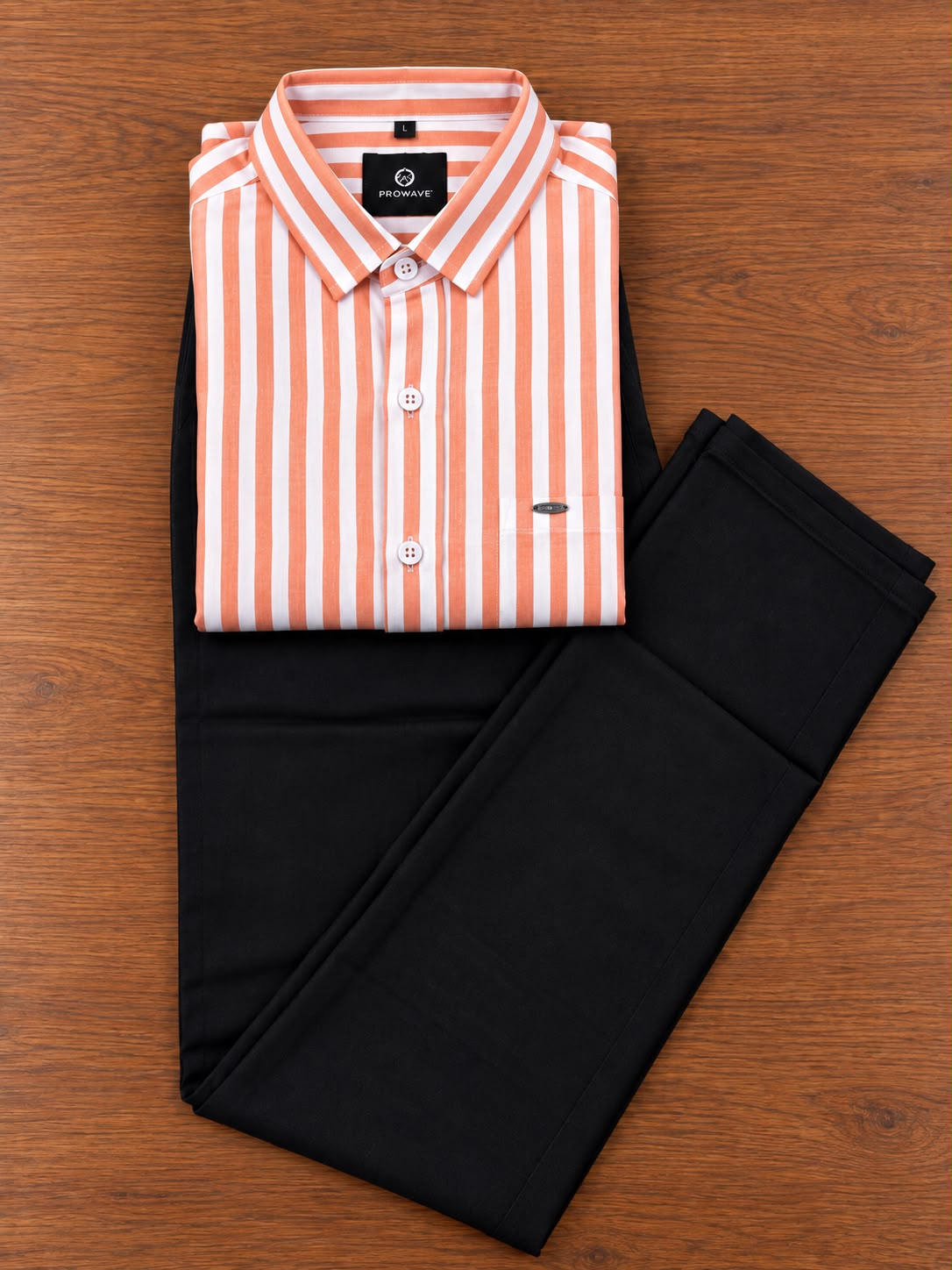 Men Pure Linen Stripes Shirt and Cotton Pant Combo Set | Casual & Party Wear