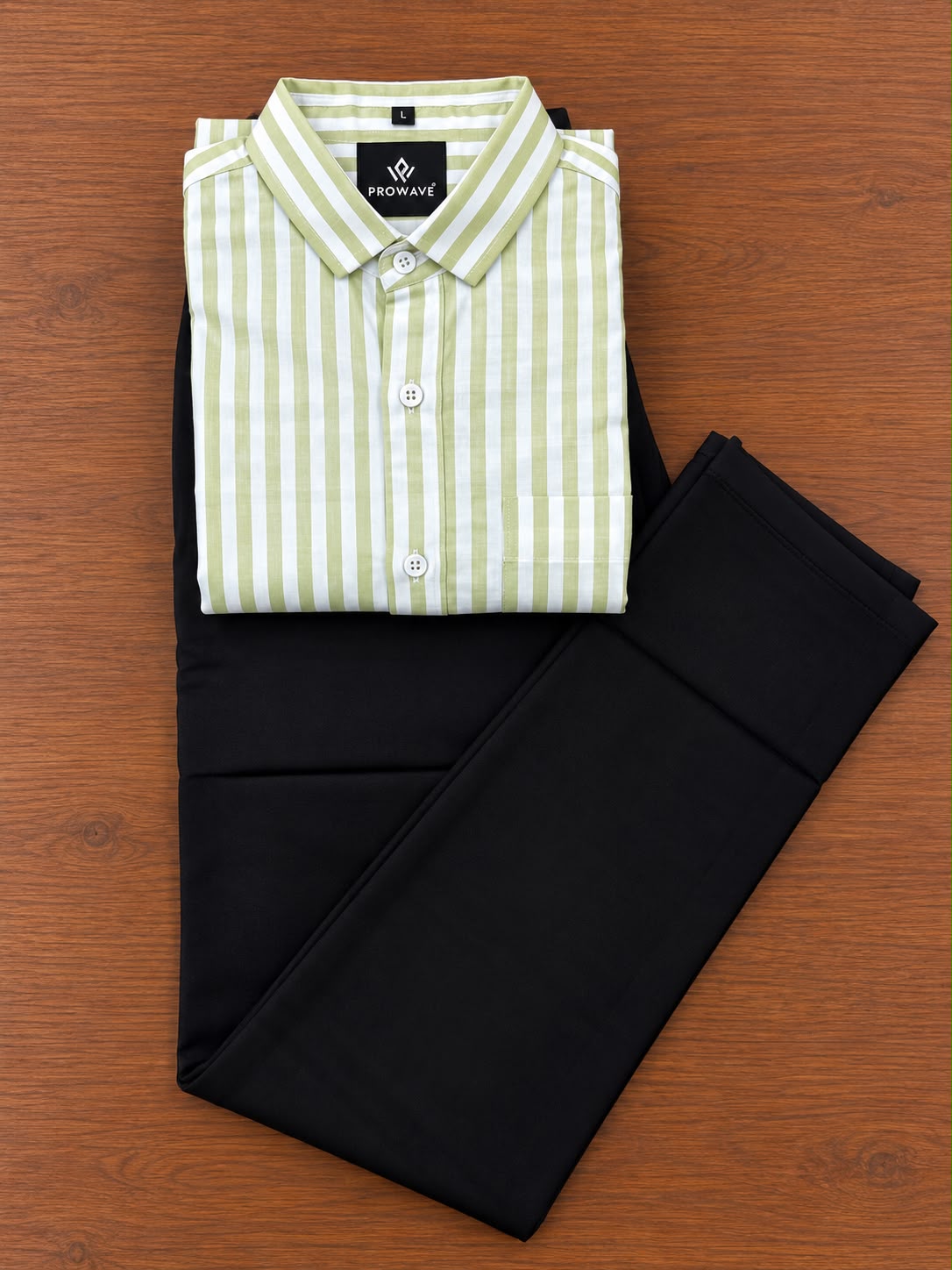 Men Pure Linen Stripes Shirt and Cotton Pant Combo Set | Casual & Party Wear