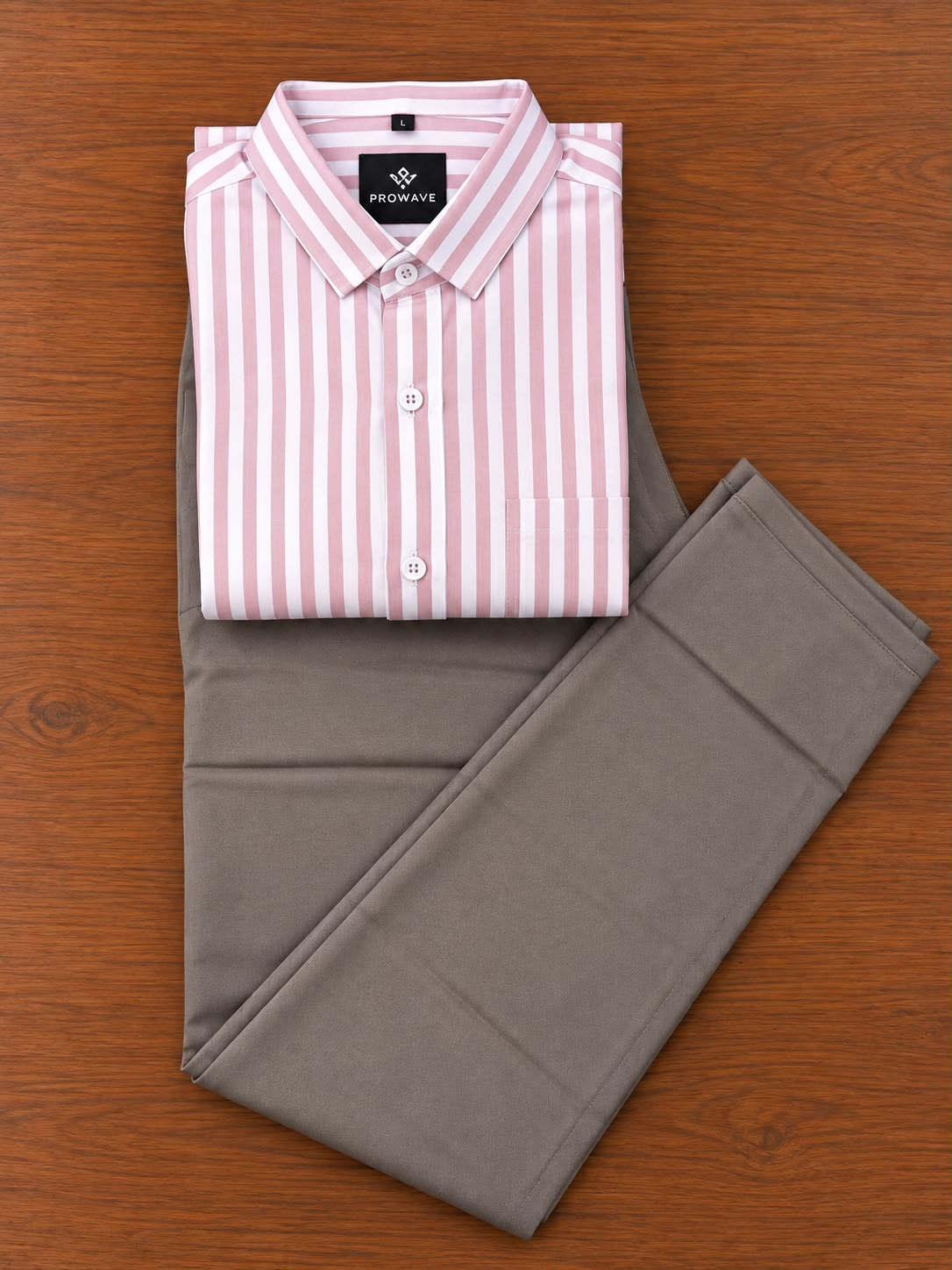 Men Pure Linen Stripes Shirt and Cotton Pant Combo Set | Casual & Party Wear