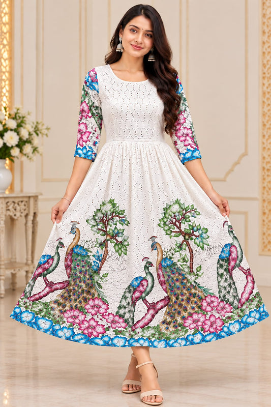 🦚✨ AKOBA PEACOCK THEME FROCK ✨🦚