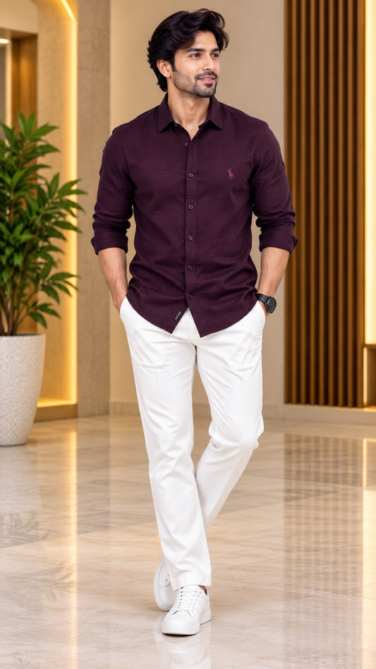 Premium Jute Shirt & Linen Pant Combo for Men