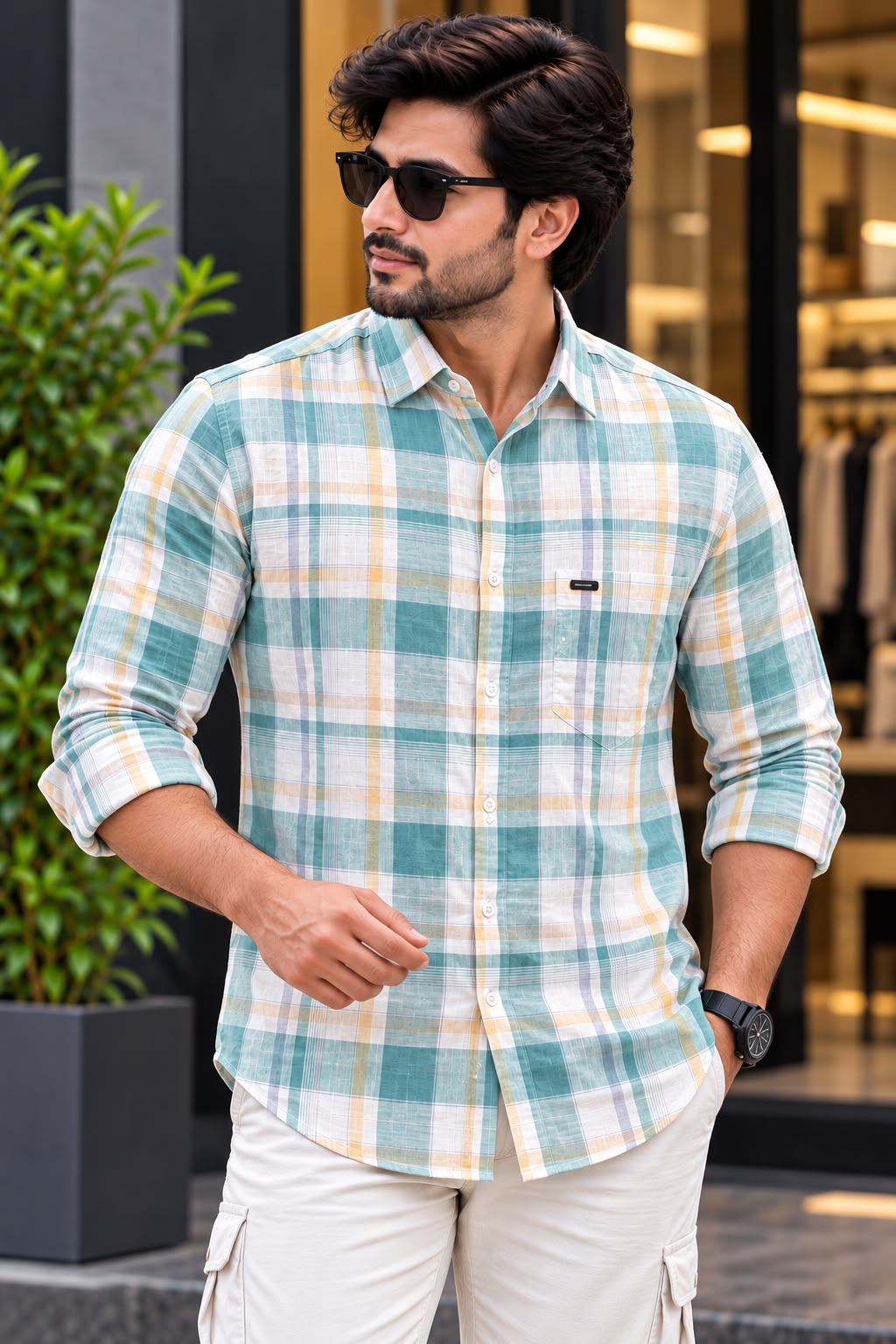 PREMIUM LINEN CHECKS SHIRTS