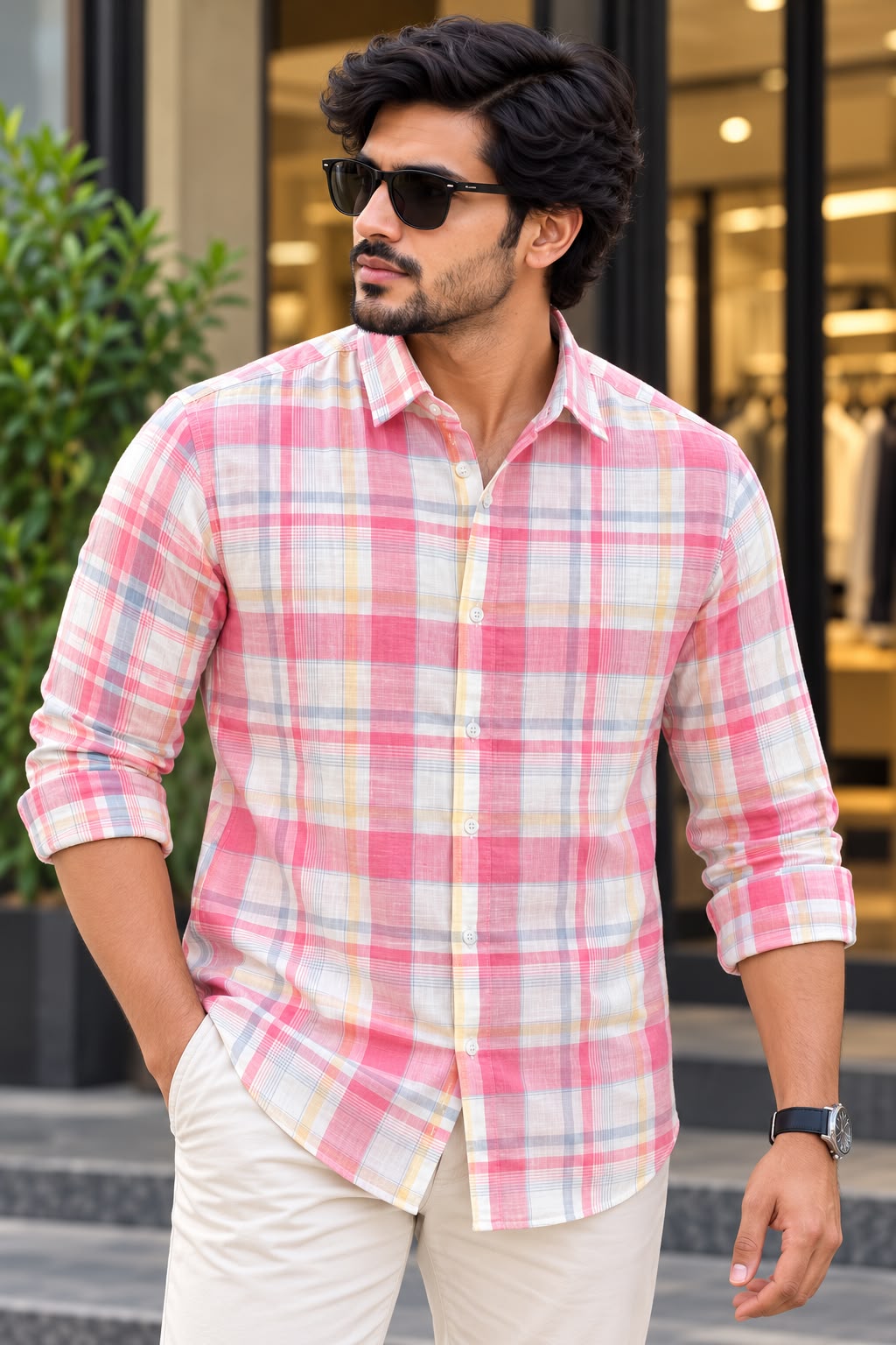 PREMIUM LINEN CHECKS SHIRTS