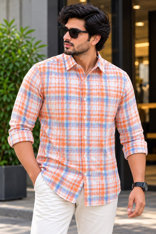 PREMIUM LINEN CHECKS SHIRTS