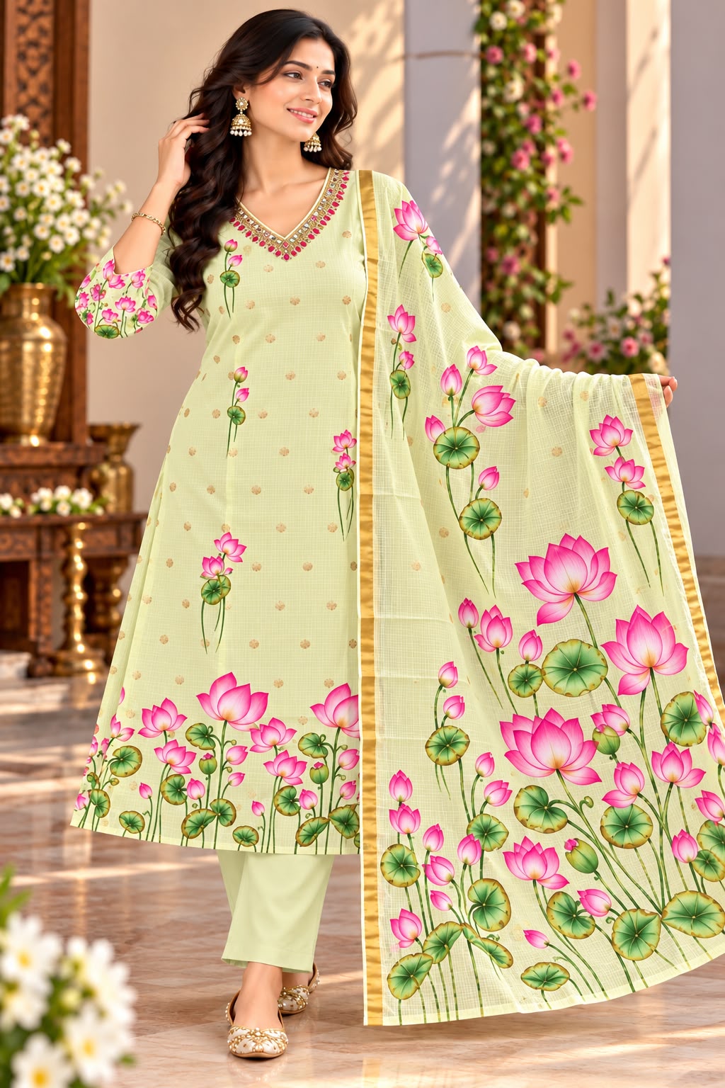 Lotus Theme Kota 3-Piece Set