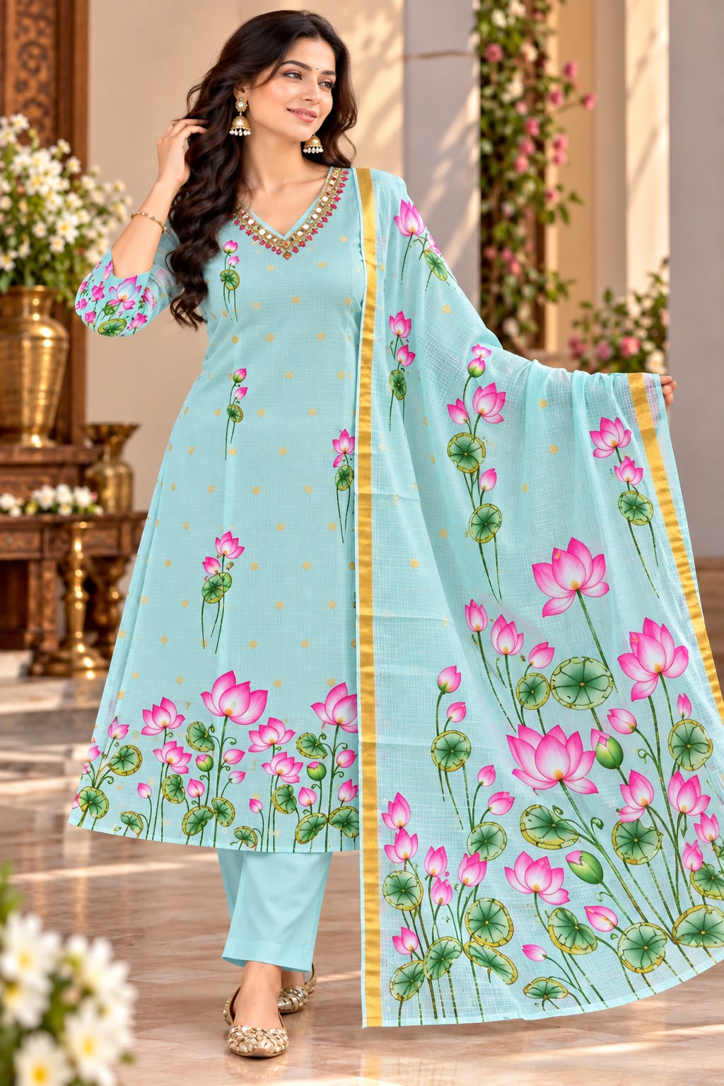 Lotus Theme Kota 3-Piece Set
