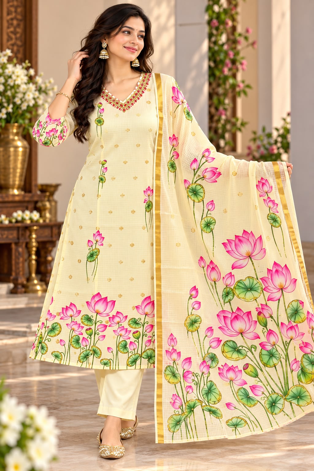 Lotus Theme Kota 3-Piece Set