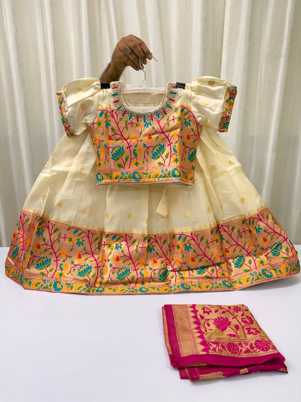Girls Premium Paithani Lehenga Choli Set