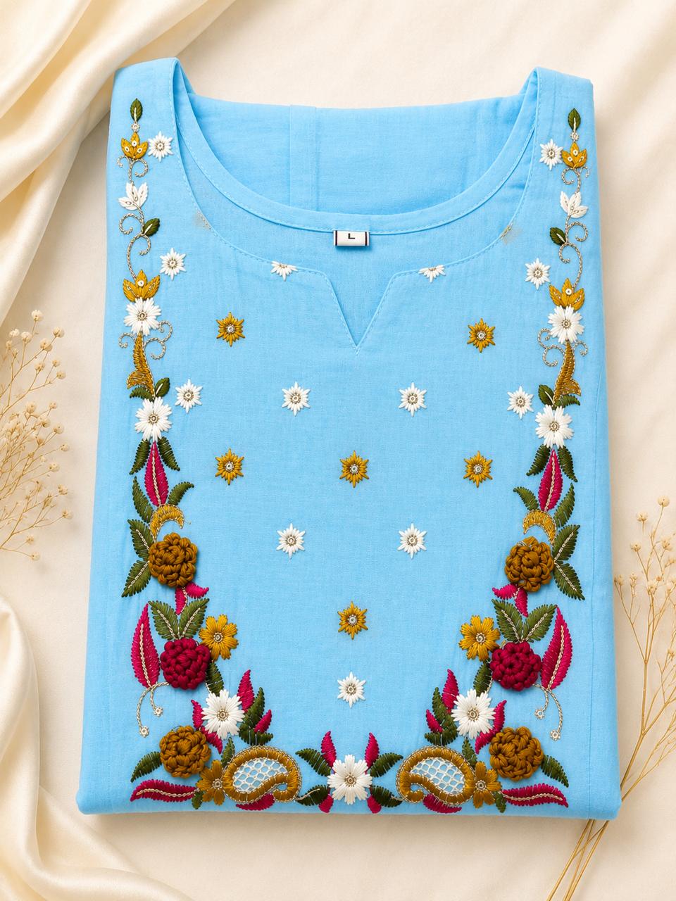 Luxury Party Wear Mul Chanderi 3-Piece Set (With Free Shipping)