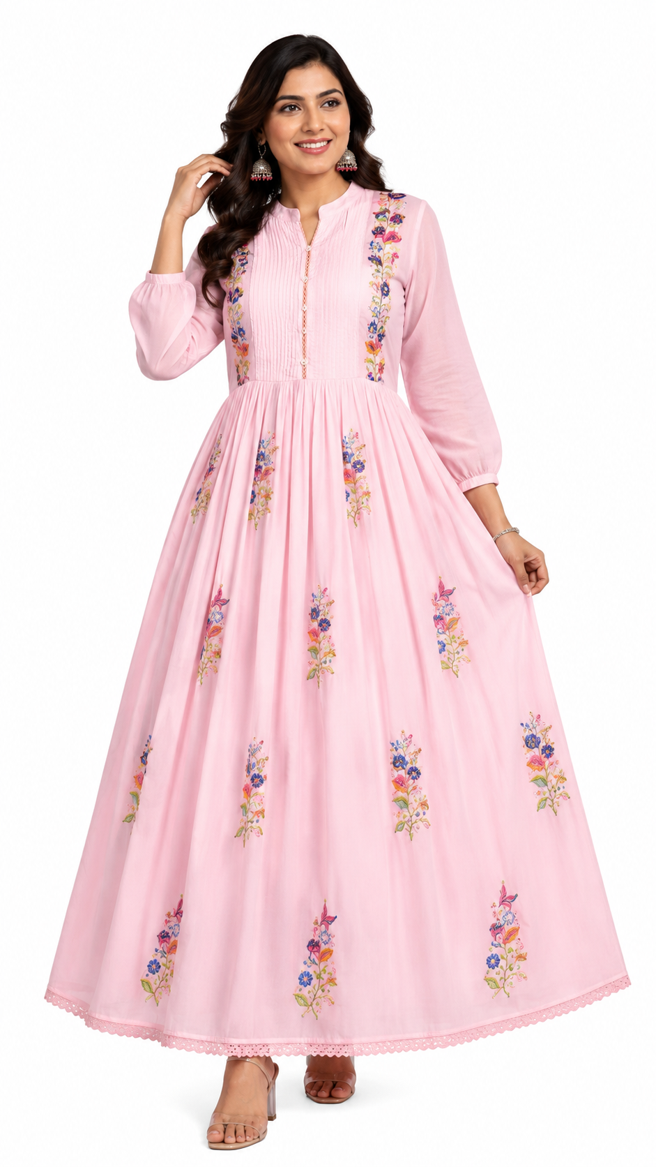 Mul Cotton Embroidery Frock - XXL Special 🏷️