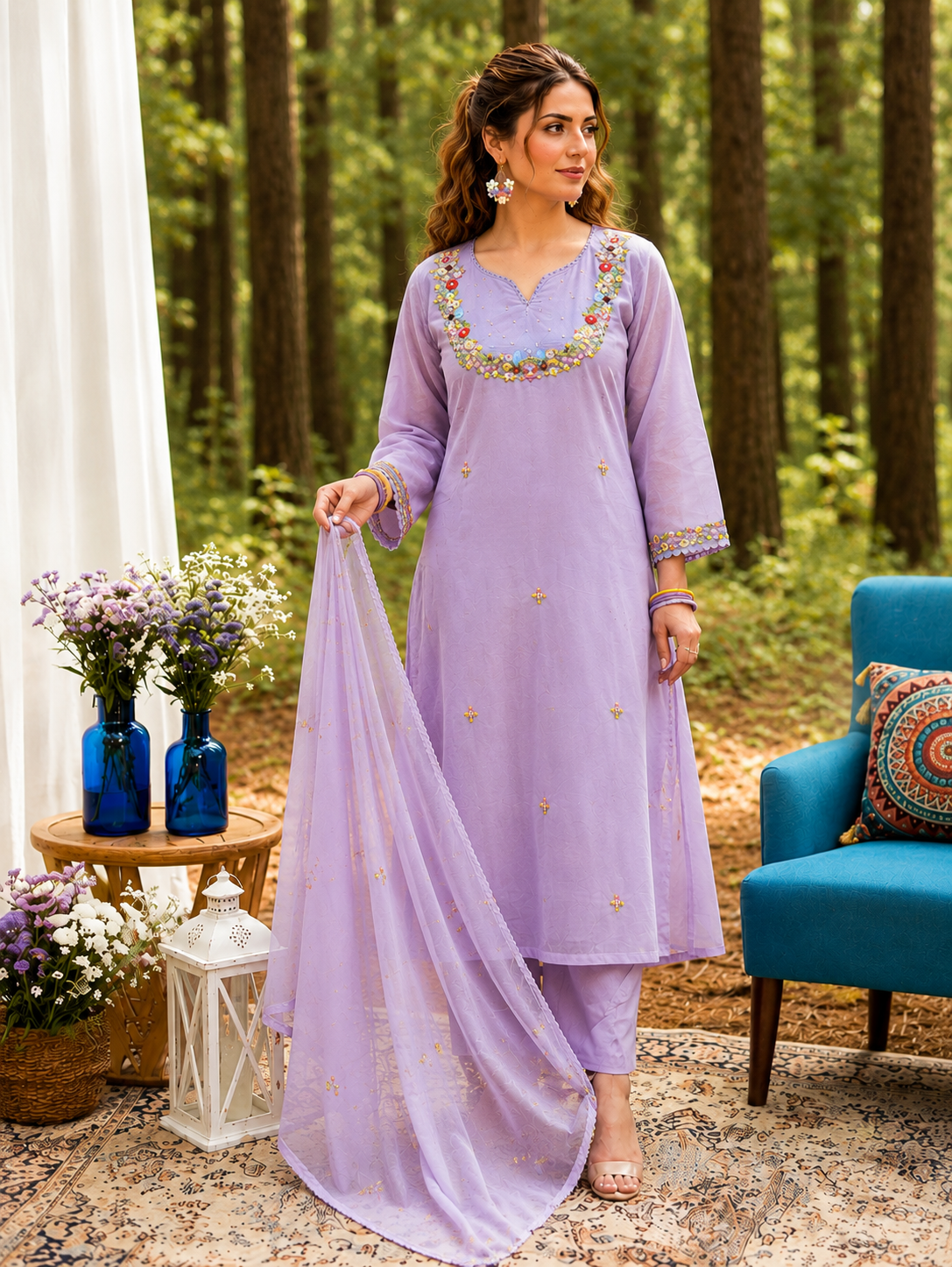 Mal Chenderi | 3 Pc's Set | Pastle Colour