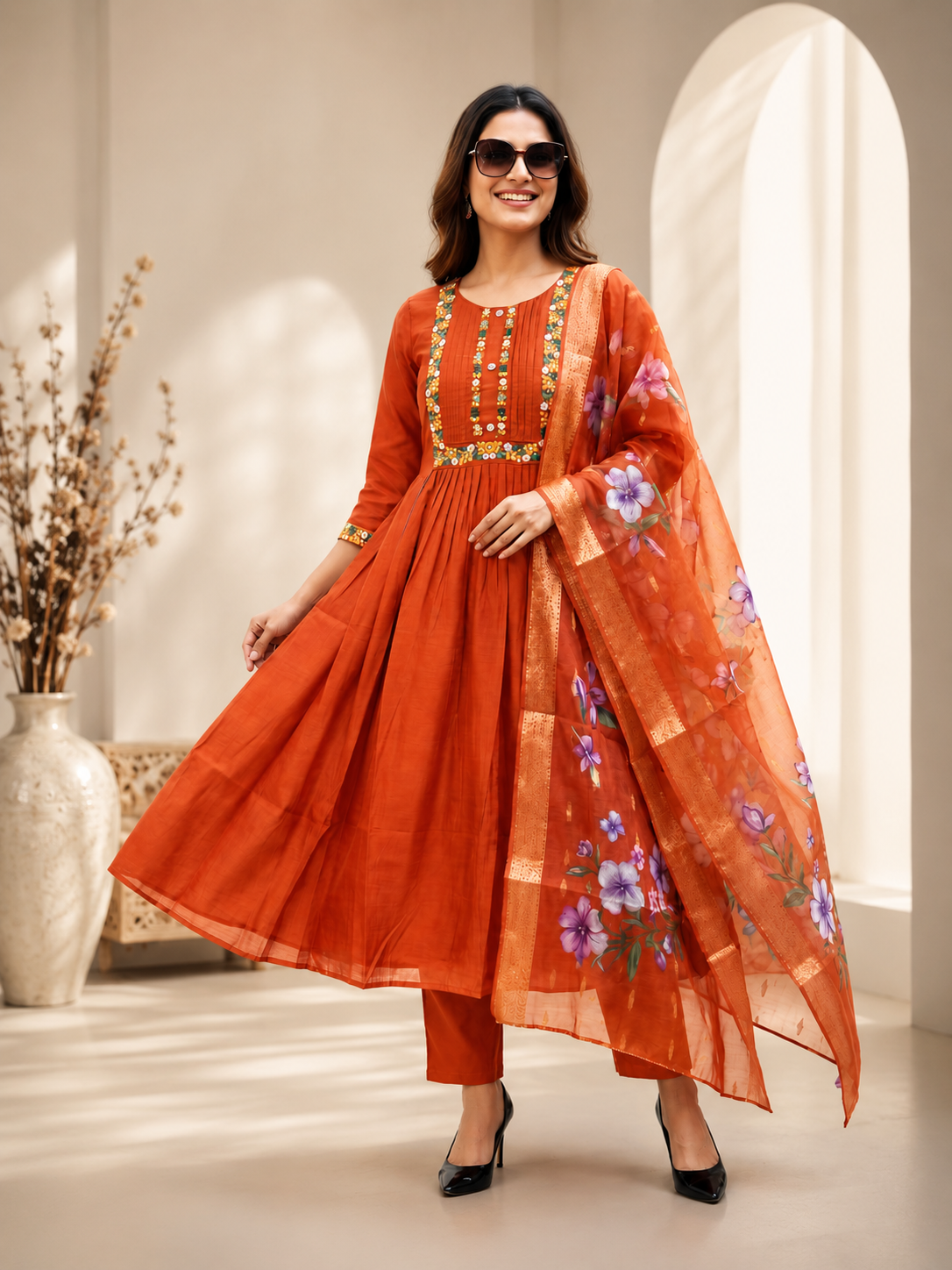 🔥 Ashada Bumper Sale | Premium Roman Silk 3 Pcs Suit Set | Free Shipping | ₹899