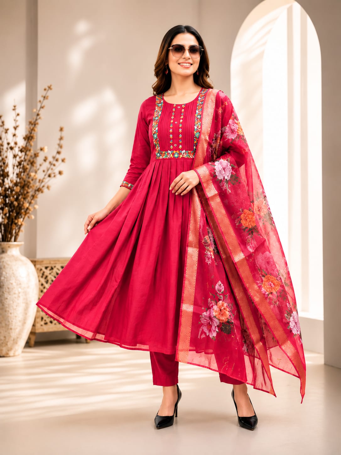 🔥 Ashada Bumper Sale | Premium Roman Silk 3 Pcs Suit Set | Free Shipping | ₹899