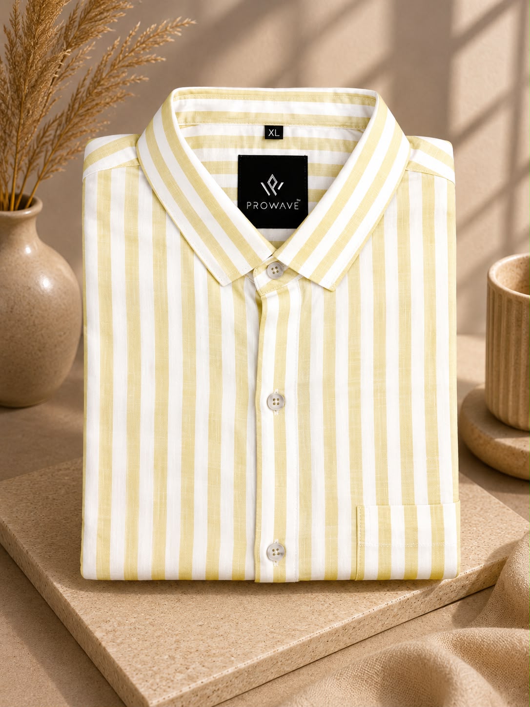 Ashadam Special Premium Linen Cotton Striped Shirt | ₹550