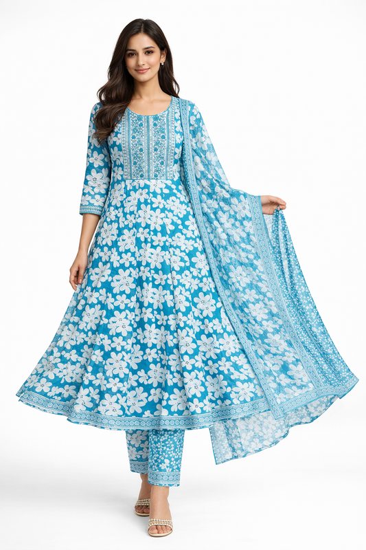 Jaipur cotton Umbrella cut (3Pc's Set)