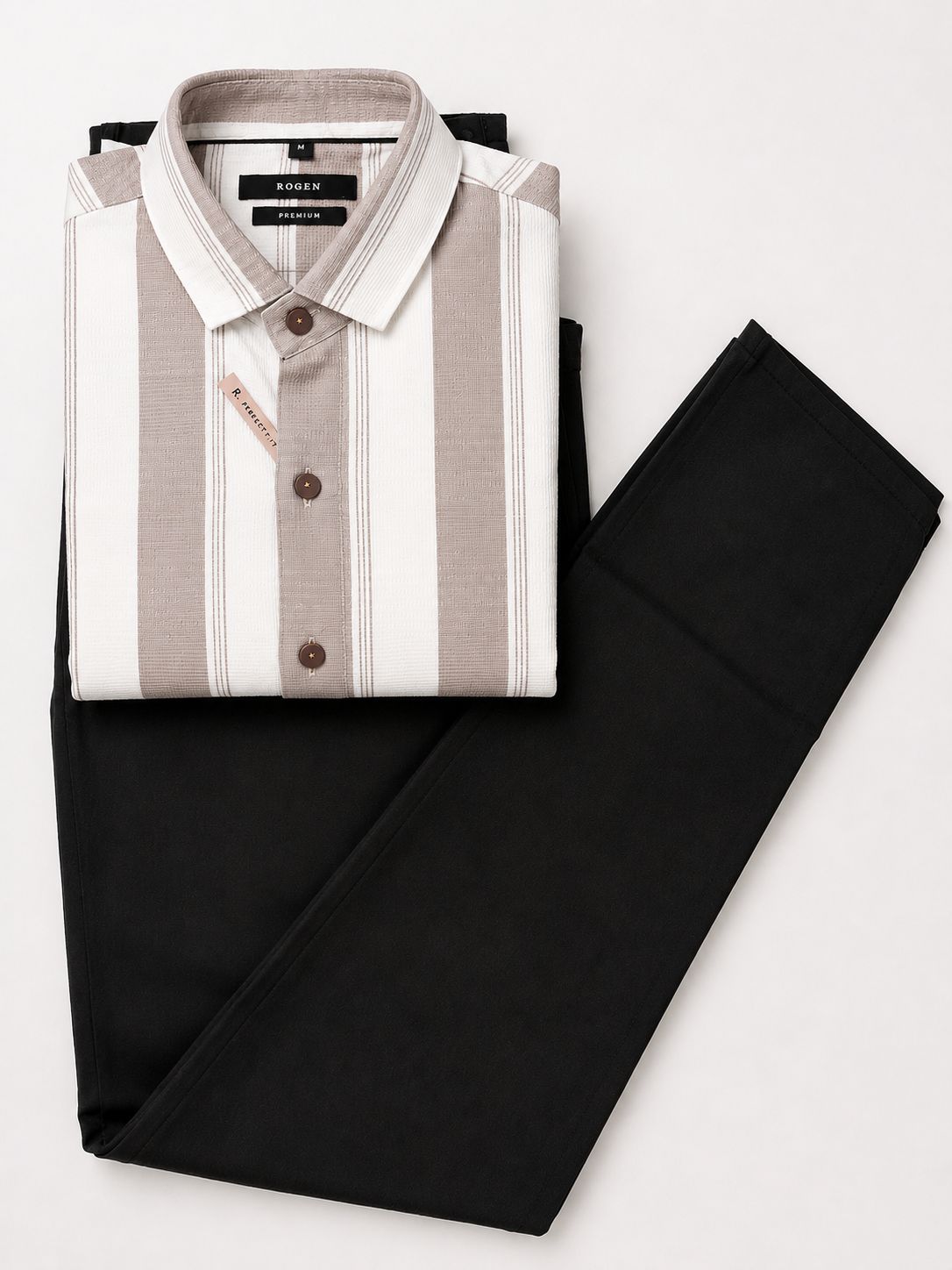 Men’s Abstract Vertical Stirpes Print Shirt & Trouser Combo Set | 1300/-  (Sizes M–XXL)