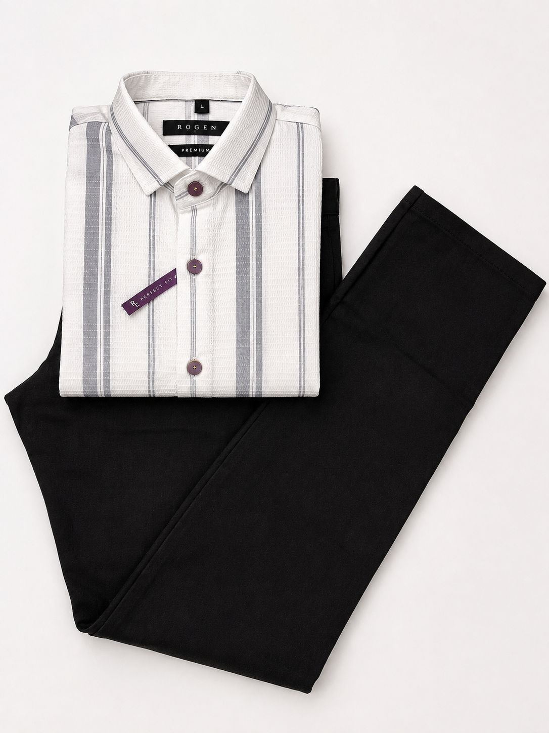 Men’s Abstract Vertical Stirpes Print Shirt & Trouser Combo Set | 1300/-  (Sizes M–XXL)