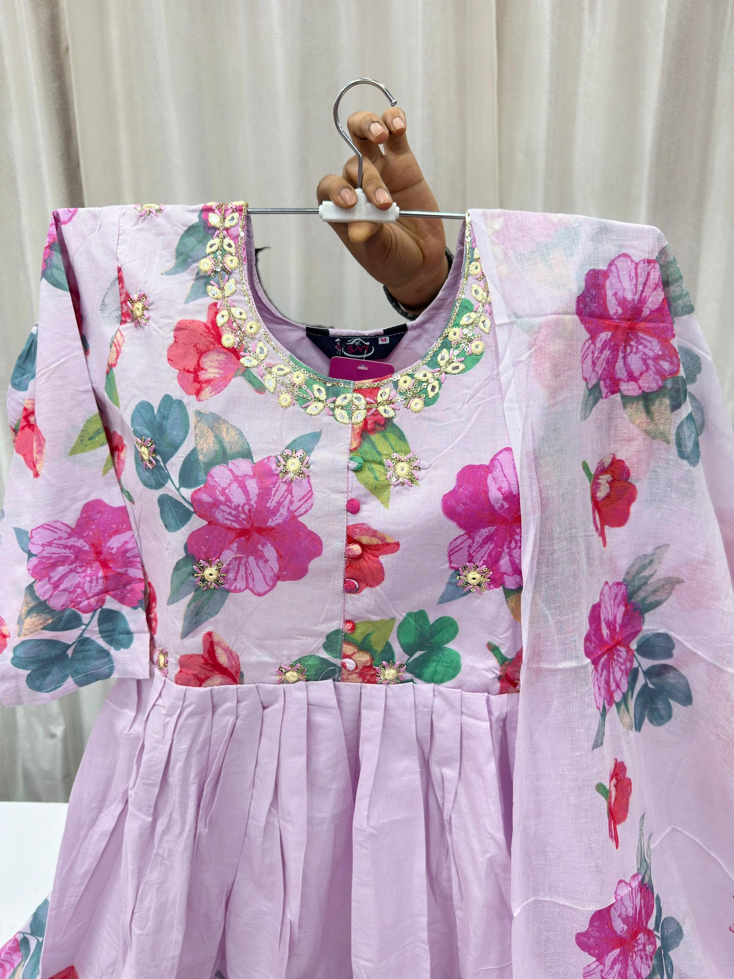 Floral Mul Cotton 3-Piece Suit Set