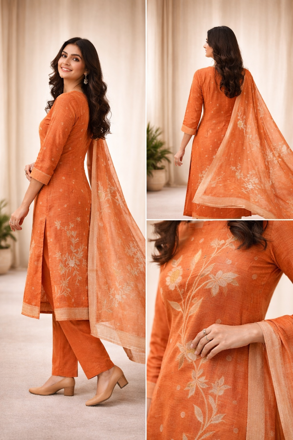 Elegant Pattu 3-Piece Set 🌟