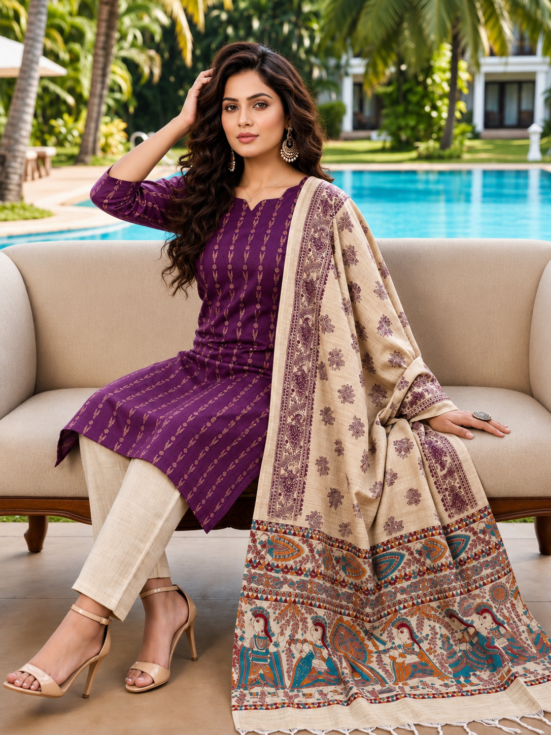 Handloom 3-Piece Suit Set with Functional Pocket & Art Dupatta @ ₹949/- | Free Shipping | Arrows