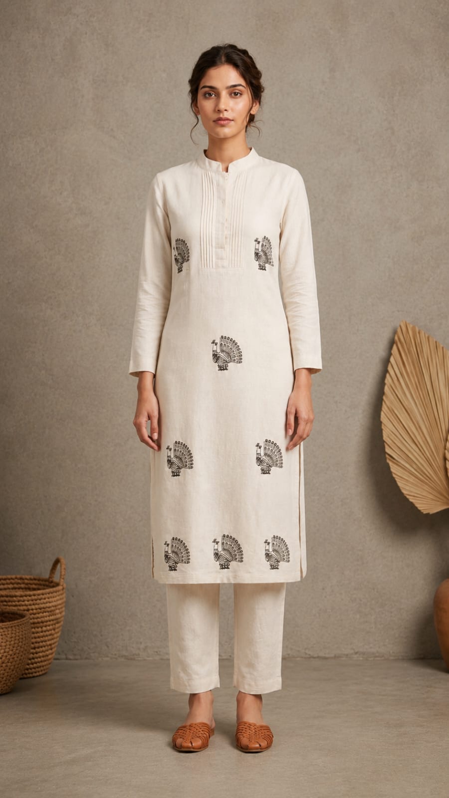 Flex Cotton Peacock Model Co-ord Set - 2 Pieces (Trending Women's Fashion)