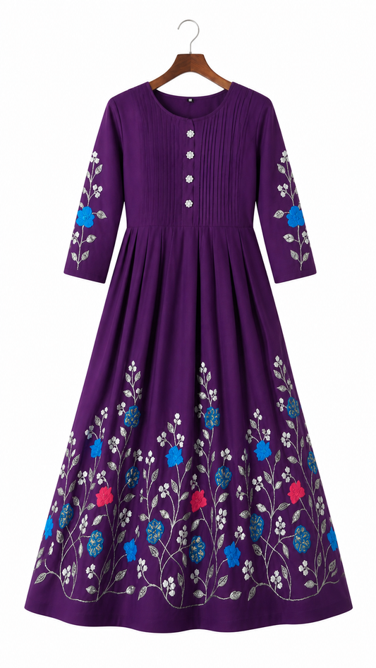 Mal chenderi 💜 | Embroidery Frock