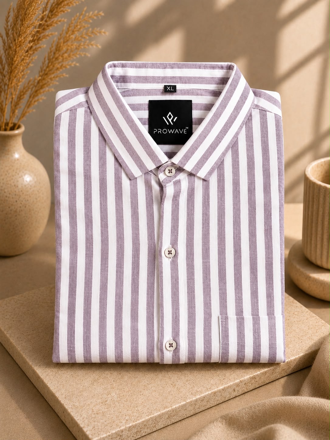 Ashadam Special Premium Linen Cotton Striped Shirt | ₹550