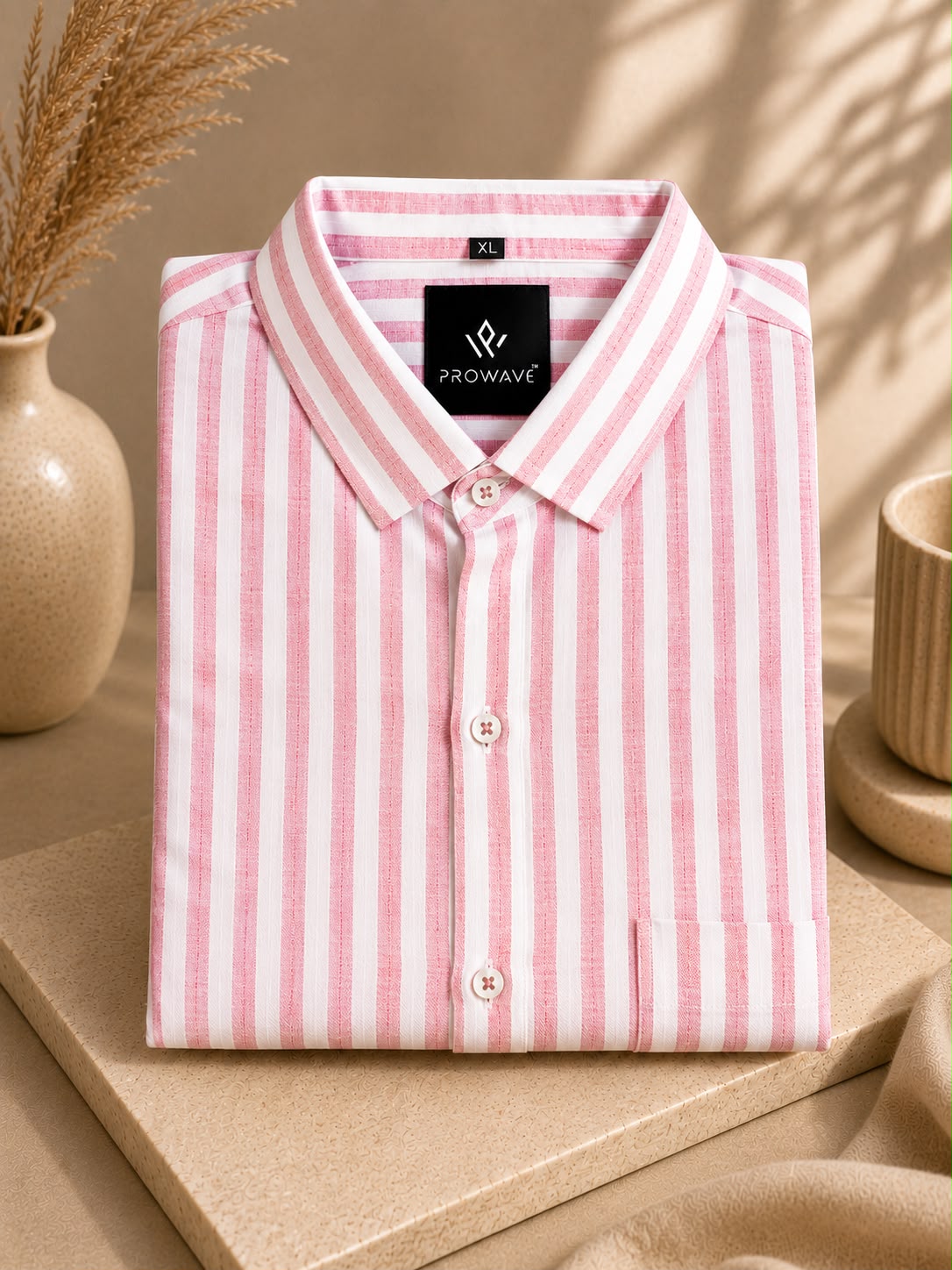 Ashadam Special Premium Linen Cotton Striped Shirt | ₹550