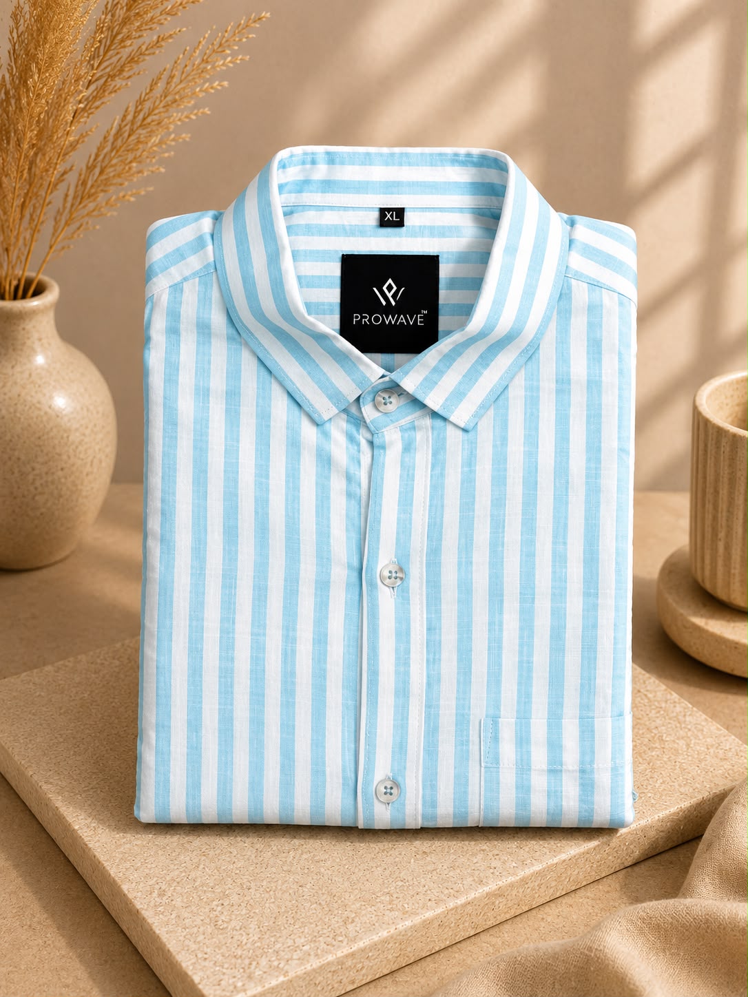 Ashadam Special Premium Linen Cotton Striped Shirt | ₹550