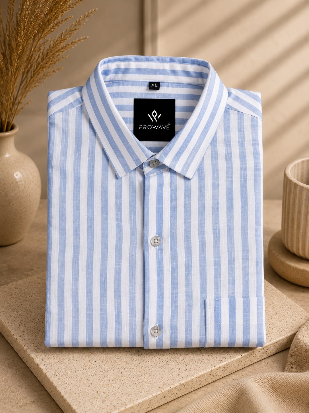 Ashadam Special Premium Linen Cotton Striped Shirt | ₹550