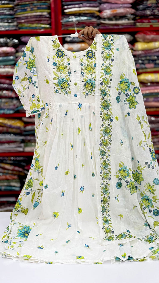 Mul Cotton Kurti Pant Set - 2 Piece Daily Wear | LIKE N LIKE