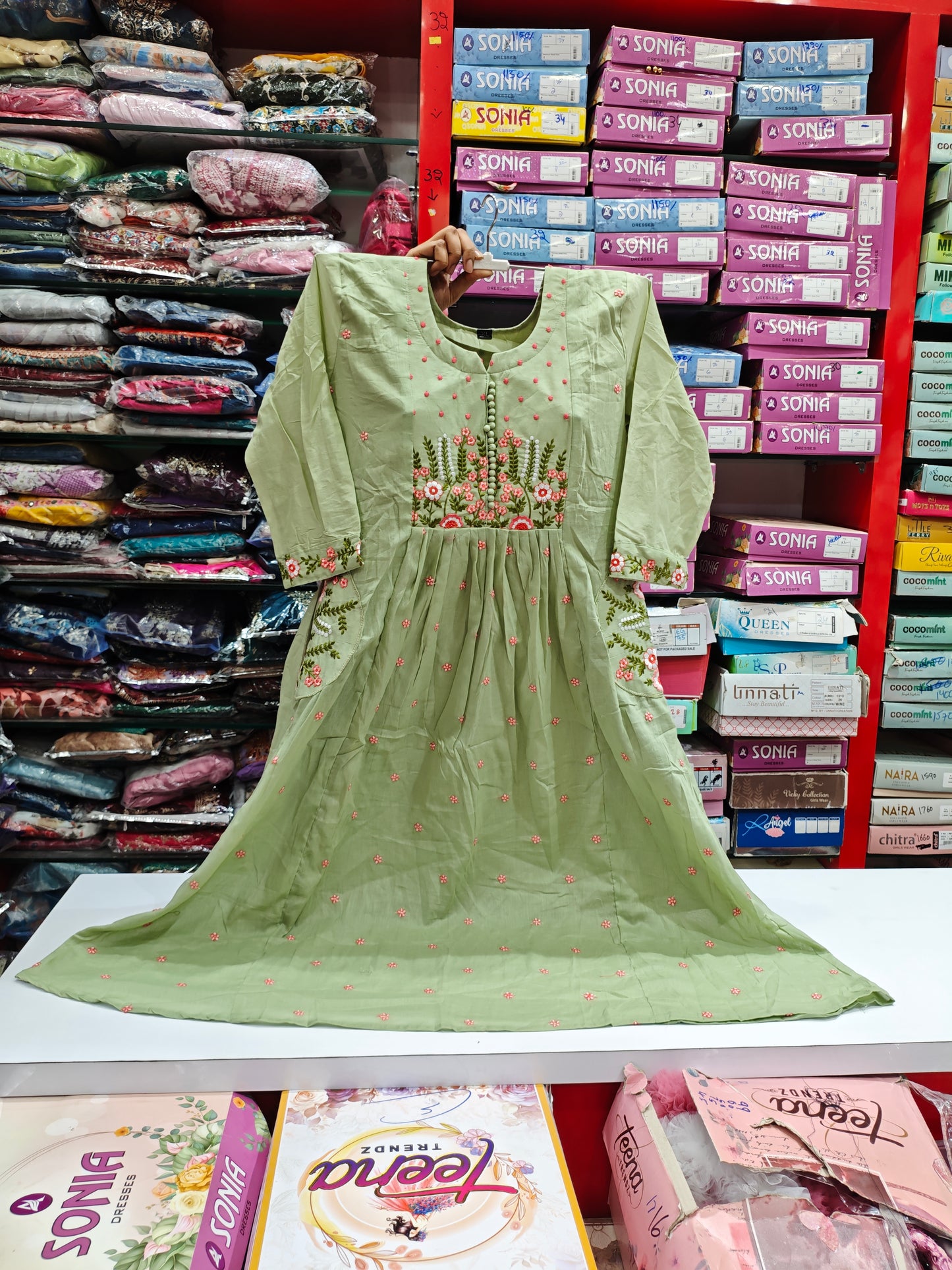 Mul Cotton |Knot Work  Frock
